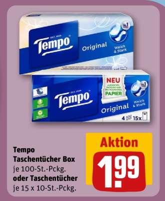 Tempo Taschentücher Box