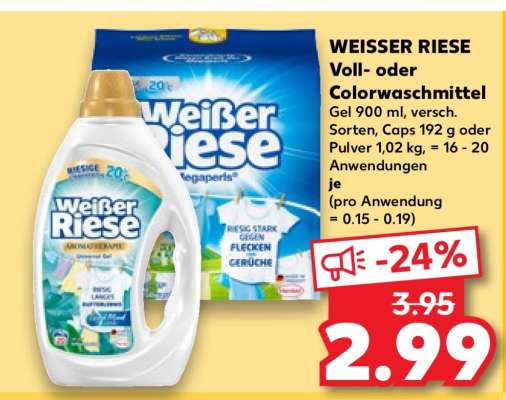 WEISSER RIESE Voll- oder Colorwaschmittel