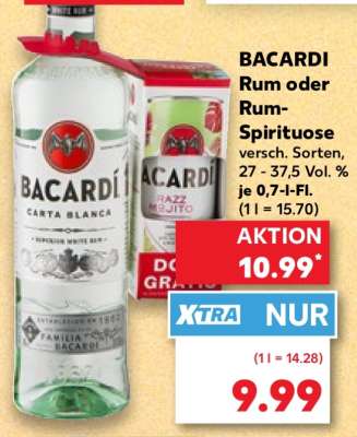 BACARDI Rum oder Rum-Spirituose