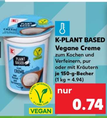 K-PLANT BASED Vegane Creme