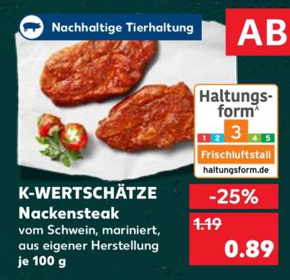 K-WERTSCHÄTZE Nackensteak