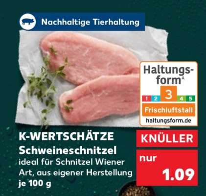 K-WERTSCHÄTZE Schweineschnitzel