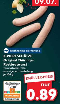 K-WERTSCHÄTZE Original Thüringer Rostbratwurst
