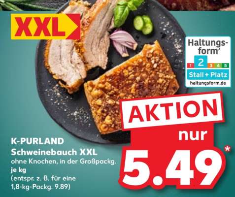 K-PURLAND Schweinebauch XXL