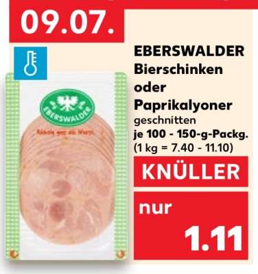 EBERSWALDER Bierschinken oder Paprikalyoner