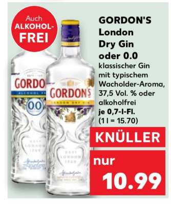 GORDON'S London Dry Gin oder 0.0