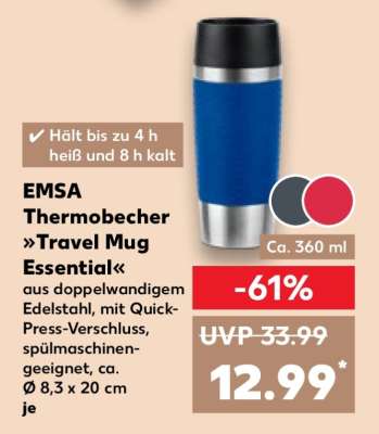 EMSA Thermobecher »Travel Mug Essential«