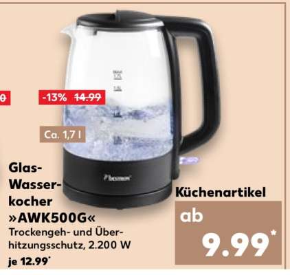 Glas-Wasserkocher »AWK500G«
