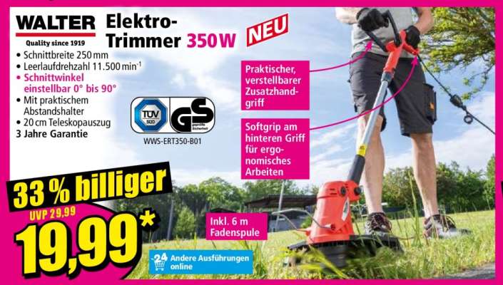 WALTER Elektro-Trimmer 350W