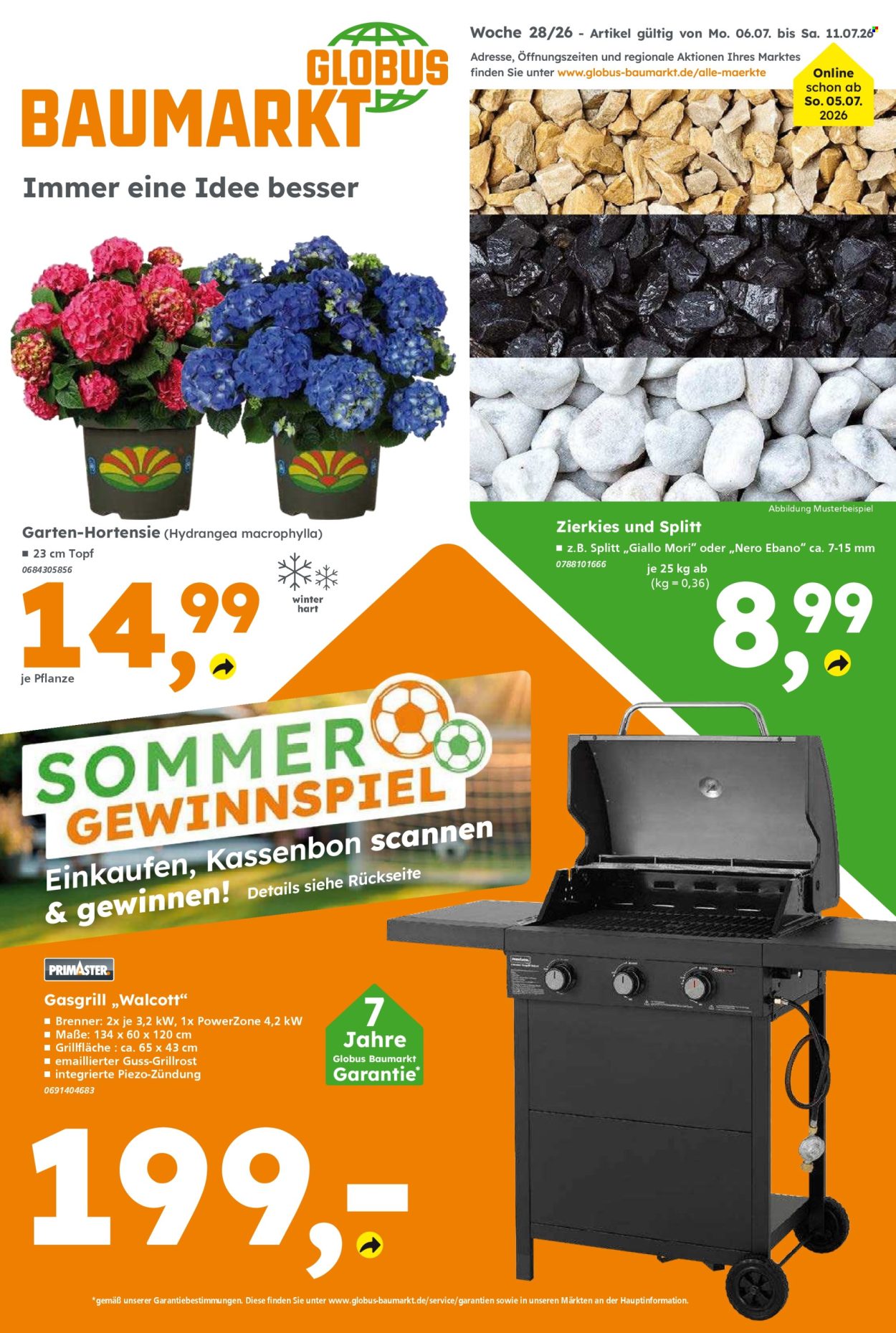 Globus Baumarkt Prospekte  - 6.07.2026 - 11.07.2026. Seite 1