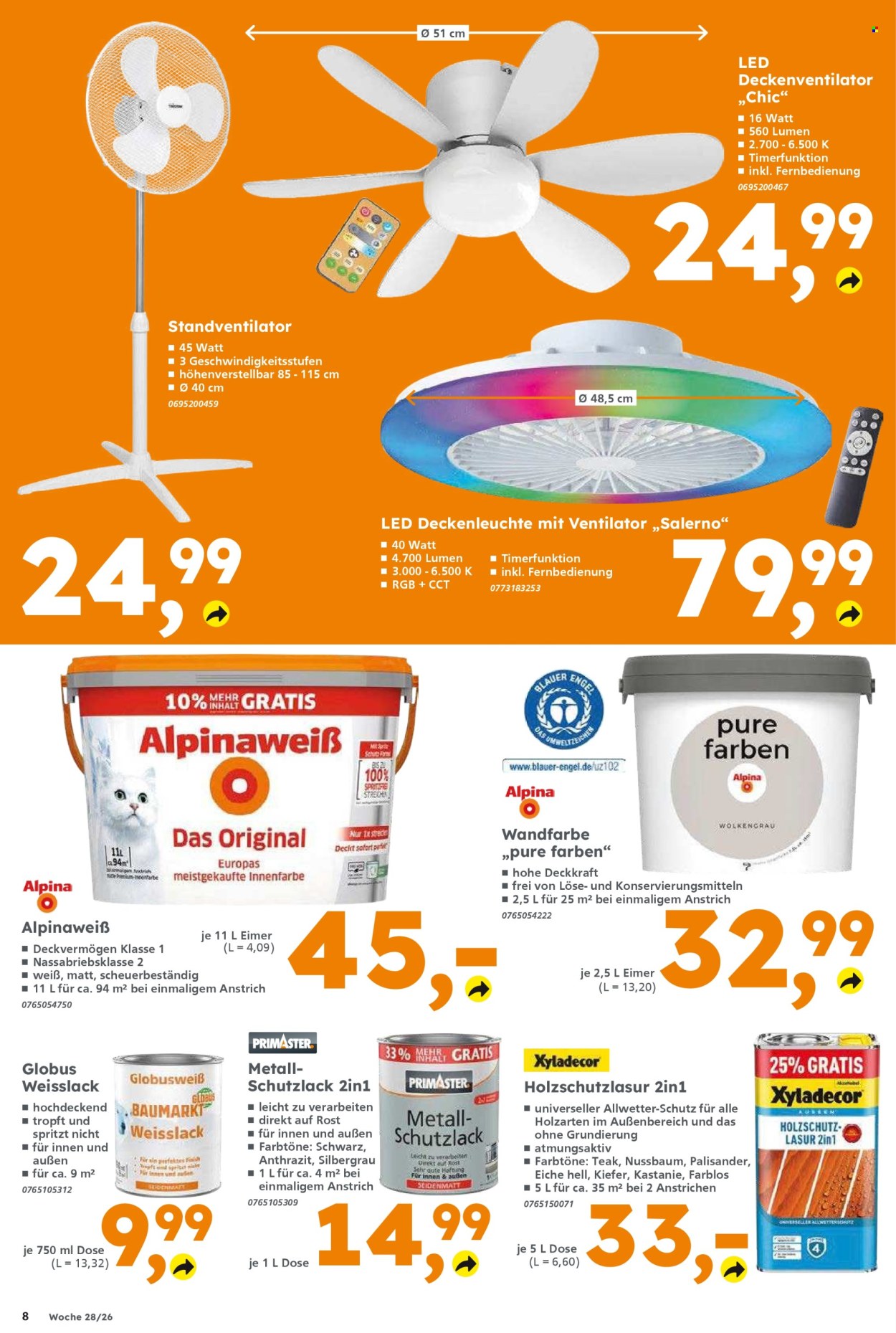 Globus Baumarkt Prospekte  - 6.07.2026 - 11.07.2026. Seite 8
