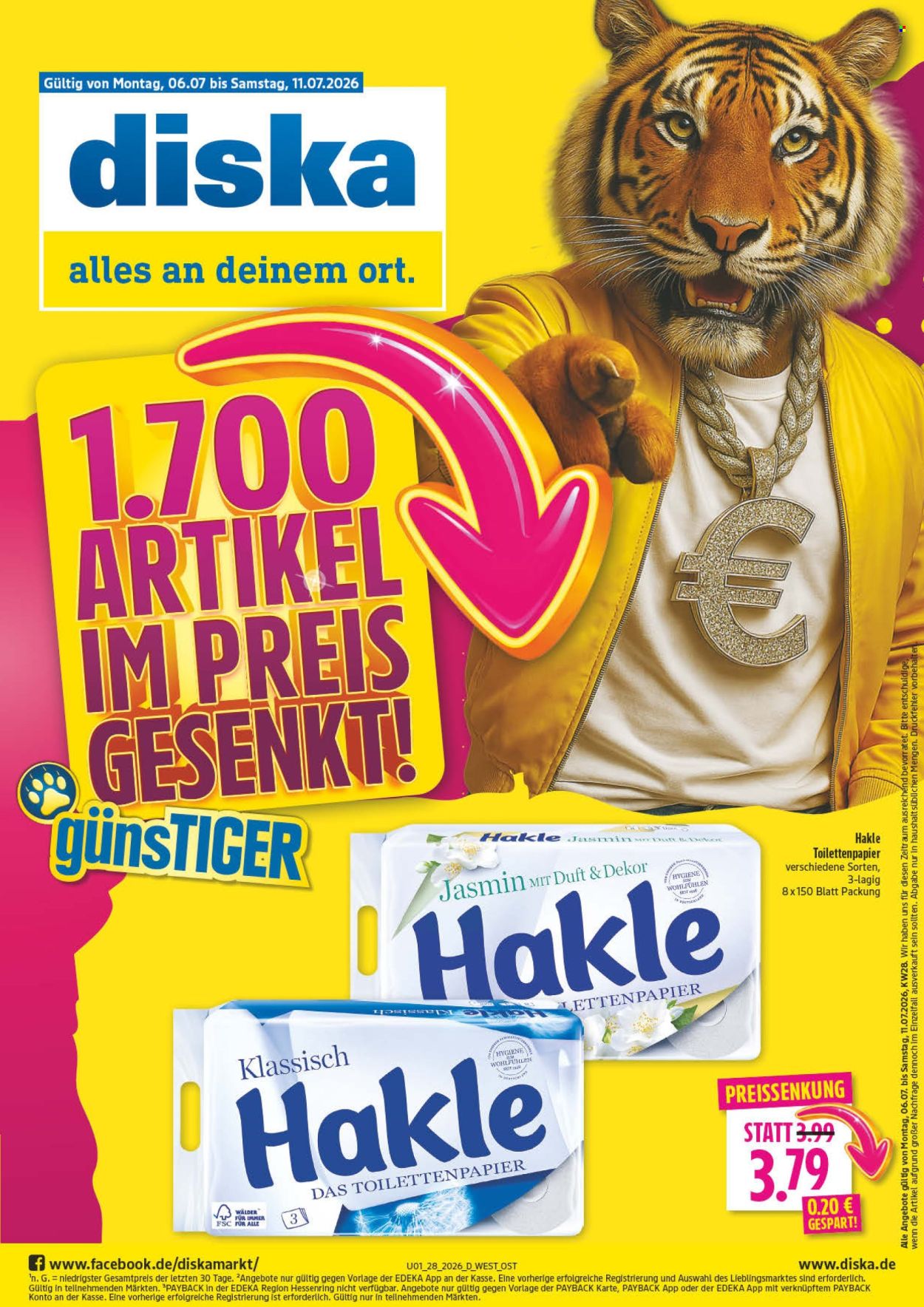 Diska Prospekte  - 6.07.2026 - 11.07.2026. Seite 1