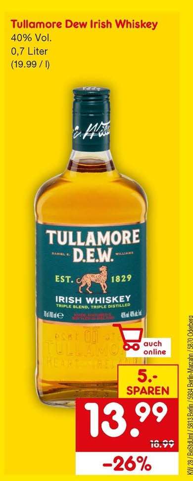 Tullamore Dew Irish Whiskey