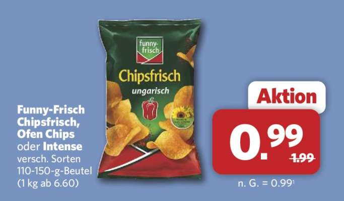 Funny-Frisch Chipsfrisch, Ofen Chips oder Intense