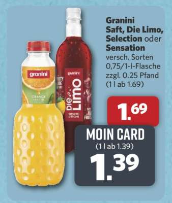 Granini Saft, Die Limo, Selection oder Sensation