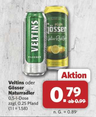 Veltins oder Gösser Naturradler