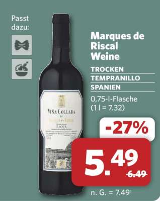 Marques de Riscal Weine
