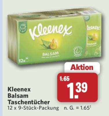 Kleenex Balsam Taschentücher