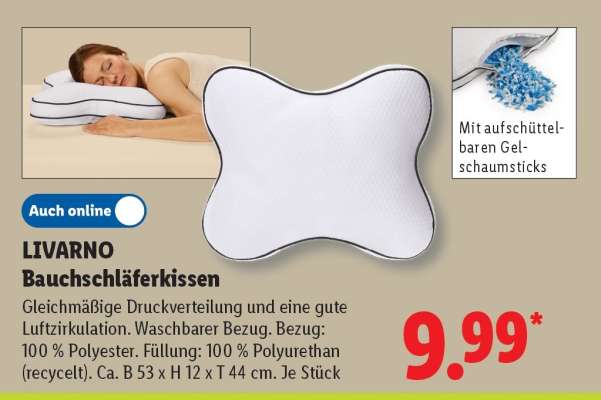 LIVARNO Bauchschläferkissen