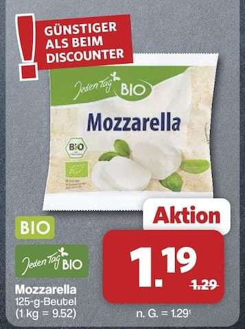 Jeden Tag Bio Mozzarella