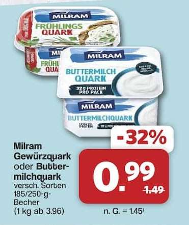 Milram Gewürzquark oder Buttermilchquark