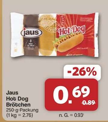 Jaus Hot Dog Brötchen