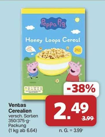 Peppa Pig Honey Loops Cereal