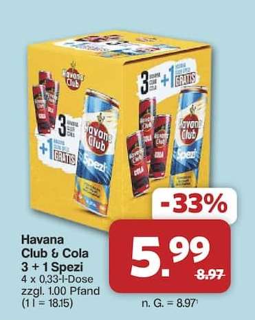 Havana Club & Cola 3 + 1 Spezi