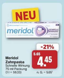 Meridol Zahnpasta Schnelle Wirkung