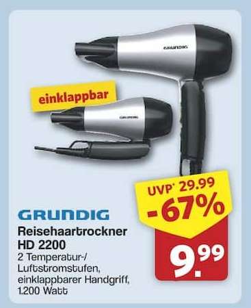 GRUNDIG Reisehaartrockner HD 2200