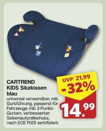 CARTREND KIDS Sitzkissen blau