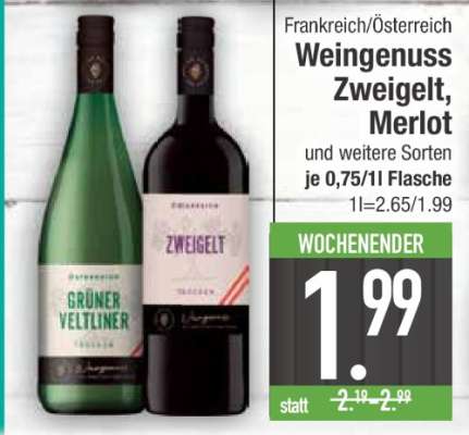 Weingenuss Zweigelt, Merlot