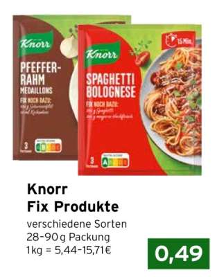 Knorr Fix Produkte