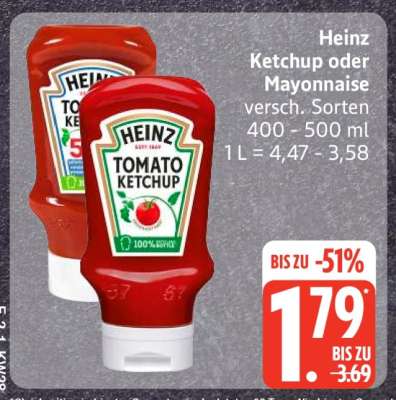 Heinz Ketchup oder Mayonnaise