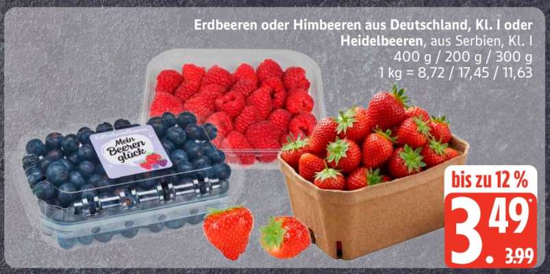 Erdbeeren oder Himbeeren oder Heidelbeeren