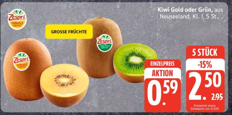 Kiwi Gold oder Grün