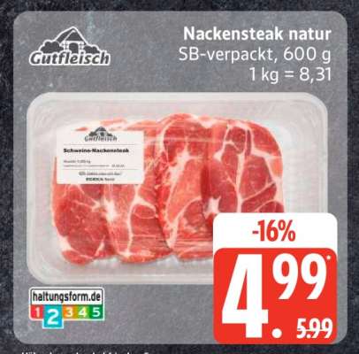 Nackensteak natur