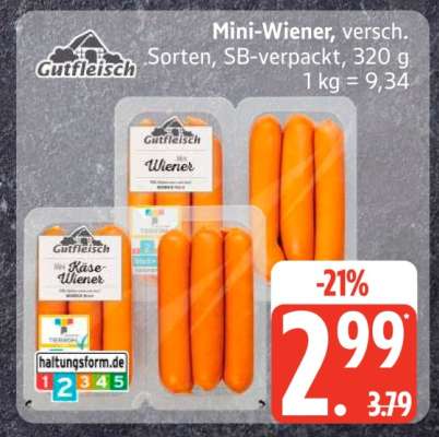 Mini-Wiener, versch. Sorten, SB-verpackt