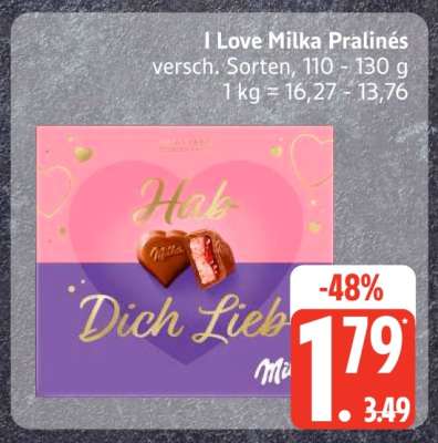 I Love Milka Pralinés