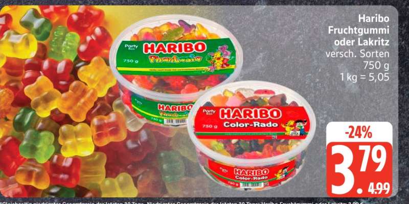 Haribo Fruchtgummi oder Lakritz