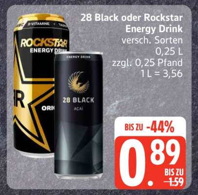 28 Black oder Rockstar Energy Drink
