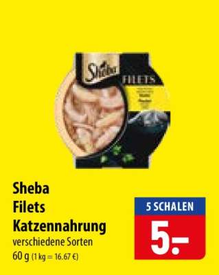 Sheba Filets Katzennahrung