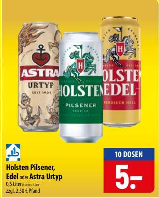 Holsten Pilsener, Edel oder Astra Urtyp