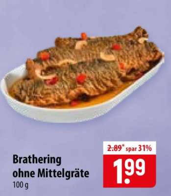 Brathering ohne Mittelgräte
