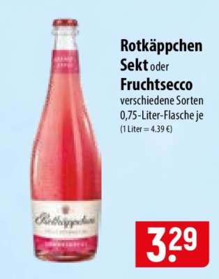 Rotkäppchen Sekt oder Fruchtsecco