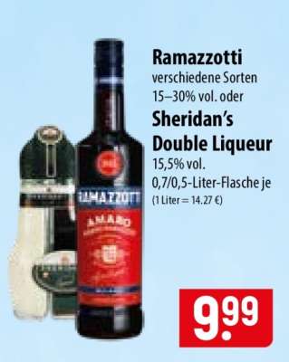 Ramazzotti oder Sheridan’s Double Liqueur