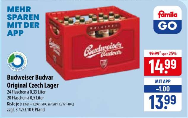 Budweiser Budvar Original Czech Lager