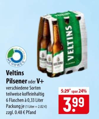 Veltins Pilsener oder V+