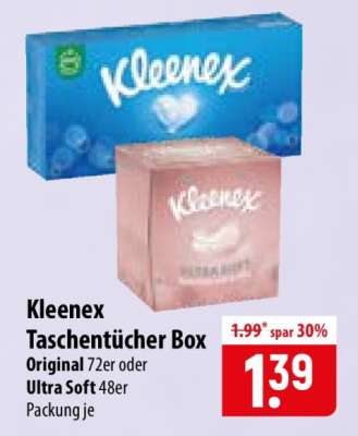 Kleenex Taschentücher Box