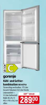 Gorenje Kühl- und Gefrierkombination RK14CPS4
